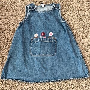 GAP Blue Denim Kids Casual Jumper Dress